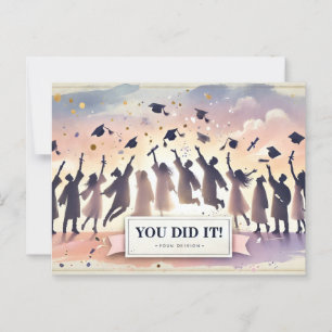 modern and minimalist Graduation Postcard