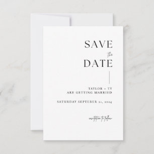Modern and minimalist save the date card