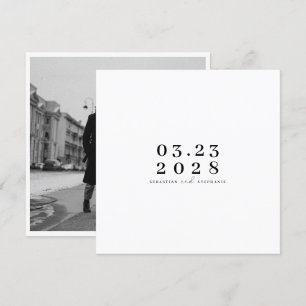 Modern and minimalist save the date invitation