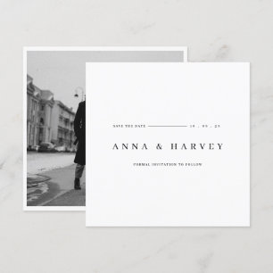 Modern and minimalist save the date invitation