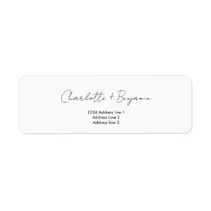 Modern and Minimalist Script Return Address