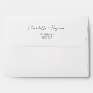 Modern and Minimalist Script Wedding Envelope