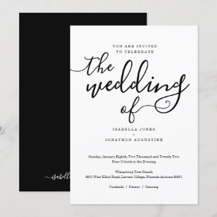 Modern and Minimalist Wedding Invitation