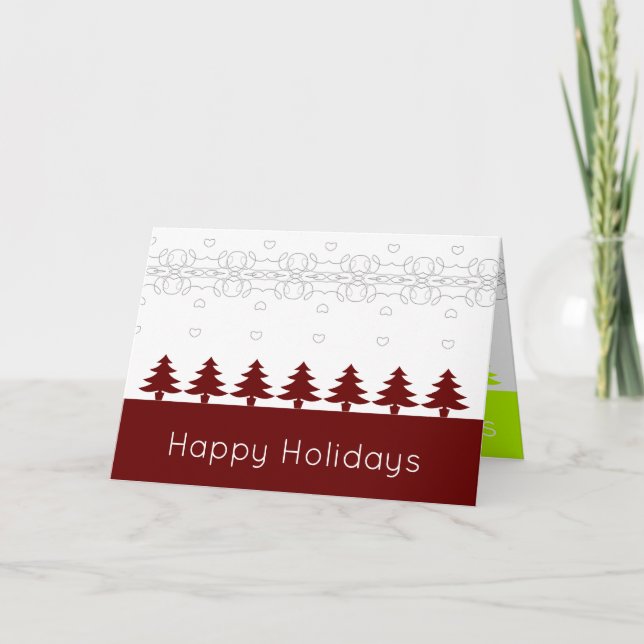 Modern And Simple Christmas Holiday Card (Front)