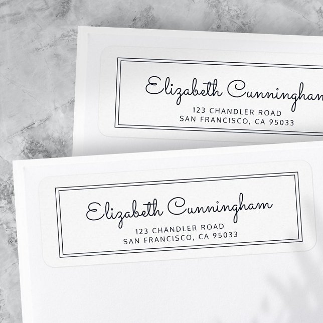 Modern  and Simple Cursive Script Return Address (Creator Uploaded)