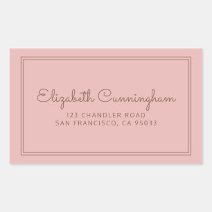 Modern  and Simple Cursive Script Return Address Sticker