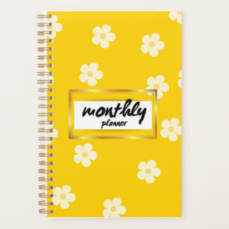 Modern and simple floral cover Monthly Planner