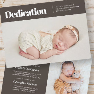 Modern and Simple Photo Dedication Invitation