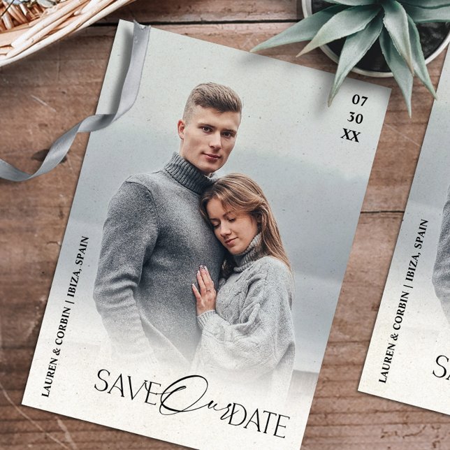Modern and Simple Photo Save Our Date Invitation (Creator Uploaded)