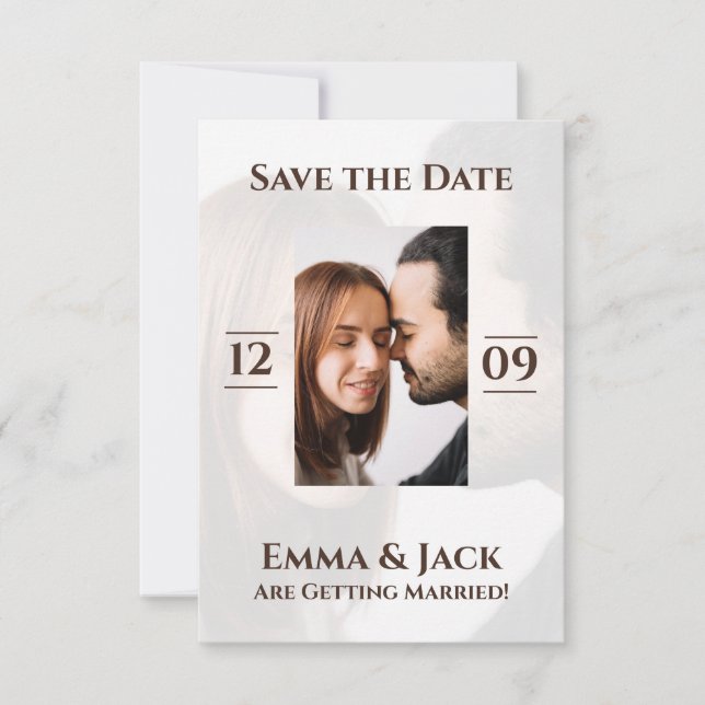 Modern and simple photo save the date (Front)