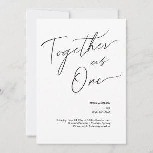 Modern and simple together as one wedding invitati invitation