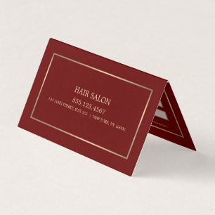Modern and Sleek, Red and Gold Appointment Card