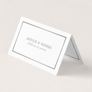 Modern and Sleek, White and Silver, Advice Cards