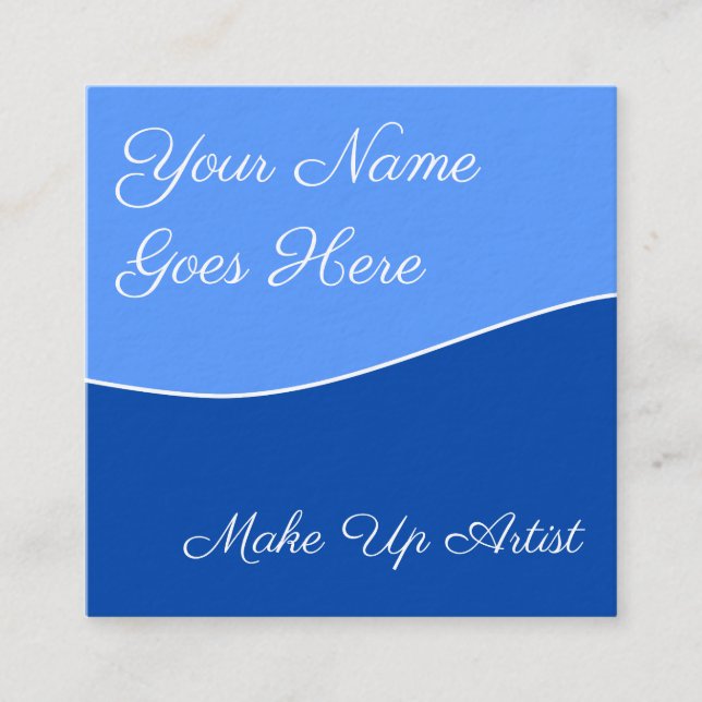 Modern and Trendy Make Up Artist Business Card (Front)