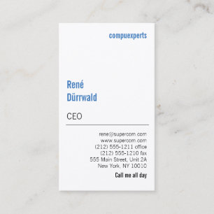 Modern and unusual blue black business card
