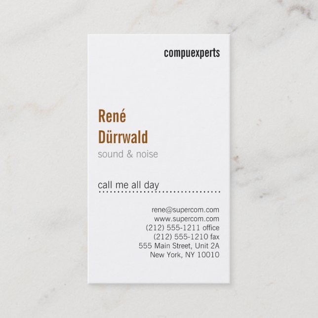 Modern and unusual business card (Front)