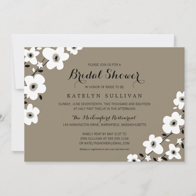 Modern Anemone | Bridal Shower Invitation (Front)