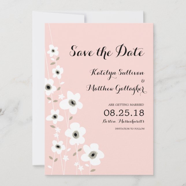 Modern Anemone | Save the Date (Front)