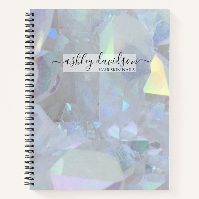 Modern Angel Aura Quartz Crystal Notebook (Front)