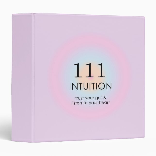 Modern Angel Numbers Numerology 111 Intuition   Binder (Front/Spine)