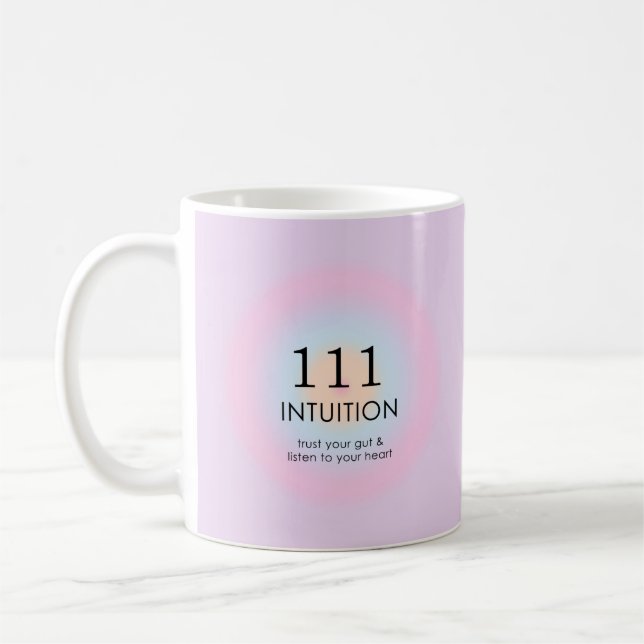 Modern Angel Numbers Numerology 111 Intuition  Coffee Mug (Left)