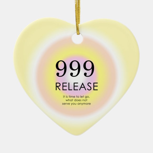 Modern Angel Numbers Numerology Meaning 999    Ceramic Ornament (Front)