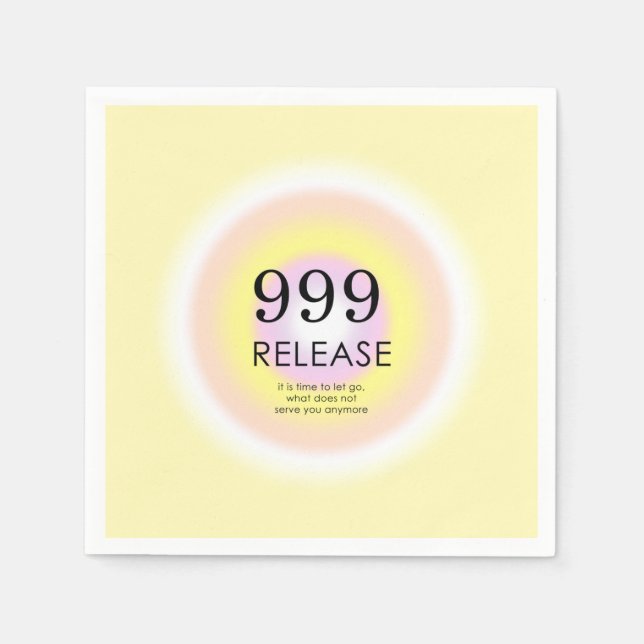 Modern Angel Numbers Numerology Meaning 999     Napkin (Front)
