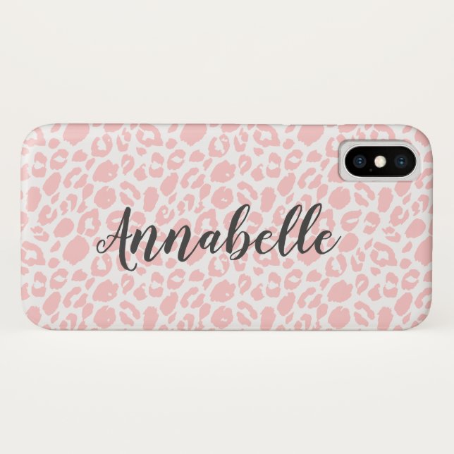 Modern animal leopard print personalized Case-Mate iPhone case (Back (Horizontal))