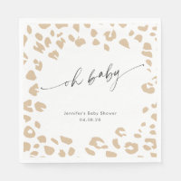 Modern Animal Print Oh Baby Gender Neutral Shower