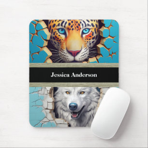 Modern Animals, Leopard Wolf  Mouse Pad