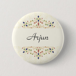 Modern Annaprashan First Rice Ceremony 2 Inch Round Button