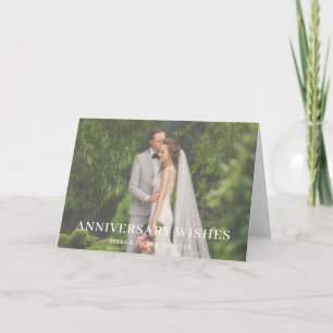 Modern Anniversary Love Photo Design Card