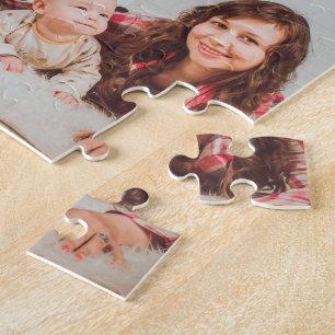 Modern Anniversary Mr and Mrs monogram photo Jigsaw Puzzle