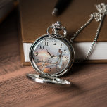 Modern Anniversary Photo Personalized Pocket Watch<br><div class="desc">Elegant design with a personalized photo perfect for Christmas gifts,  as a Father's Day gift,  wedding anniversary,  etc.</div>