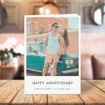 Modern Anniversary | Stylish Minimalist Photo Card<br><div class="desc">Simple, stylish custom photo Happy Anniversary card with modern minimalist typography and a simple white border. The photo and text can easily be personalized for a design as unique as your loved one! The image shown is for illustration purposes only to be replaced with your own photo. The placeholder image...</div>