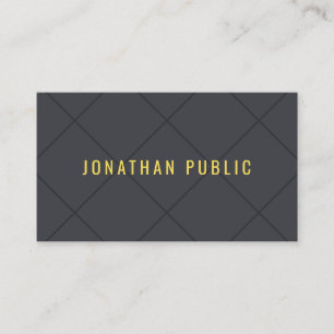 Modern Anthracite Grey Colour Minimalist Template Business Card