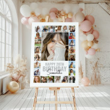 Modern Any Age Custom Collage | Photo Birthday