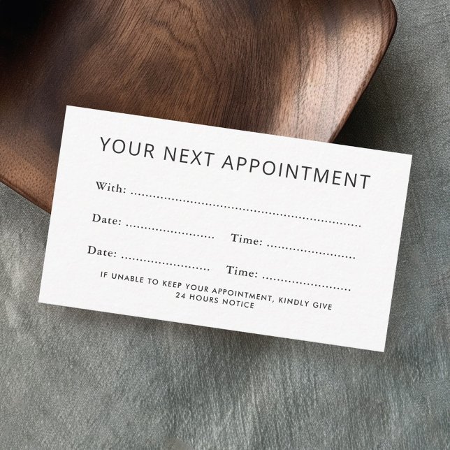 Modern any colour custom logo appointment cards (Modern appointment card with your custom logo and contact information)