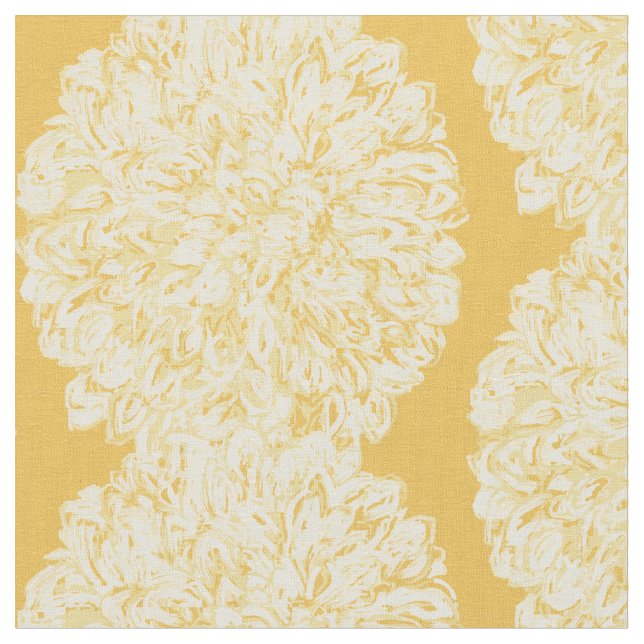 Modern Any Colour Floral Personalized Fabric (Close Up)