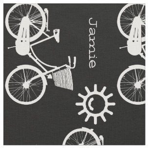 Modern Any Colour Sunshine Bicycle Personalized Fabric