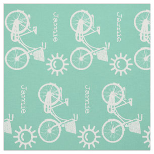 Modern Any Colour Sunshine Bicycle Personalized Fabric