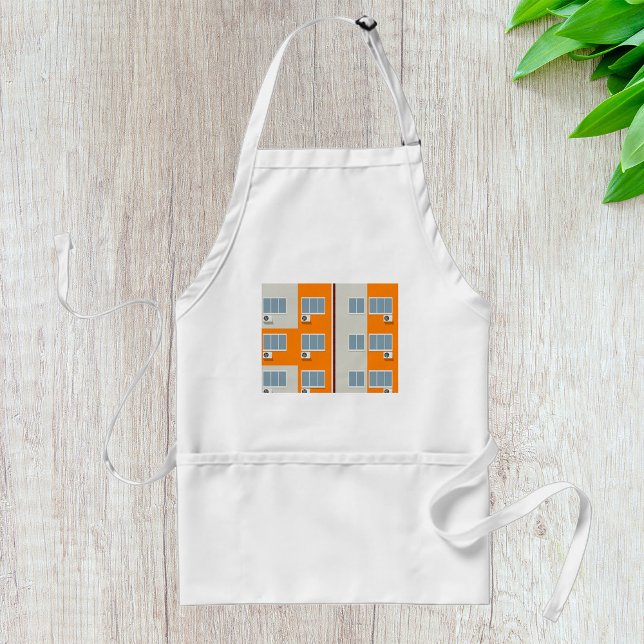 Modern Apartment Building with Air Conditioners  Standard Apron (Creator Uploaded)