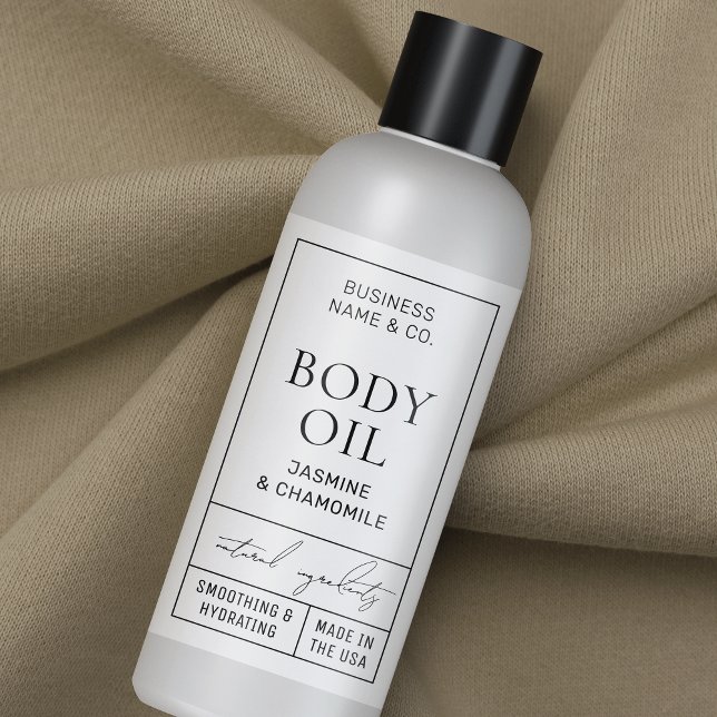 Modern Apothecary 4 OZ 120ml Cosmetic Bottle Label (Minimalist modern 4 OZ cosmo bottle wrap around label *verify size to ensure a good fit*)