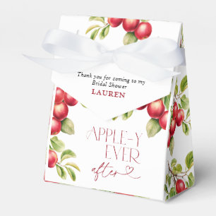 Modern Appley Ever After Apple Bridal Shower Favor Box