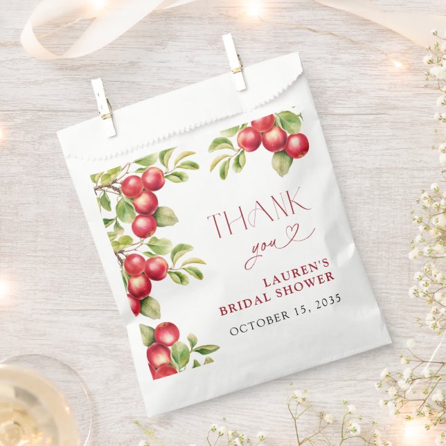 Modern Appley Ever After Apple Shower Thank You Favour Bag (Clipped)