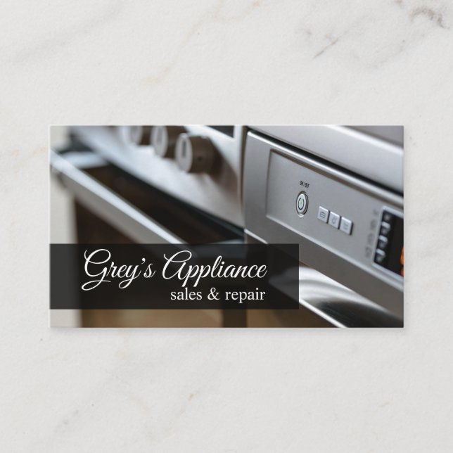 Modern Appliances Sales Installation Repair Business Card (Front)