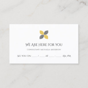 Modern Appointment Reminder Chic Black Gold Logo