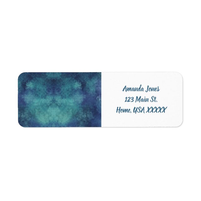 Modern Aqua and Purple Abstract (Front)