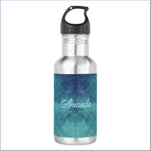 Modern Aqua and Purple Abstract 532 Ml Water Bottle