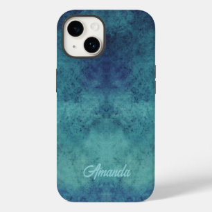Modern Aqua and Purple Abstract Case-Mate iPhone 14 Case